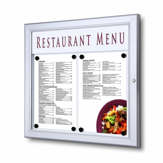 Gablota na menu zewnętrzna 2xA4 do restauracji i hoteli